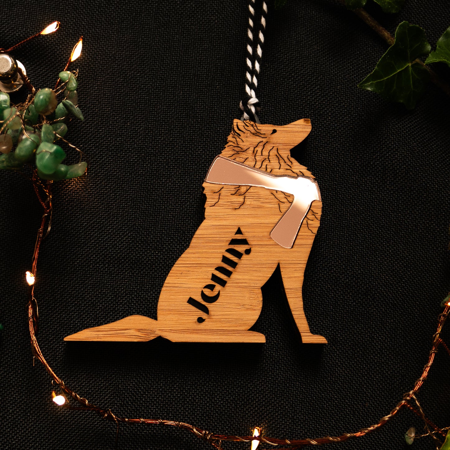 Rough Collie Hanging Decoration personalised
