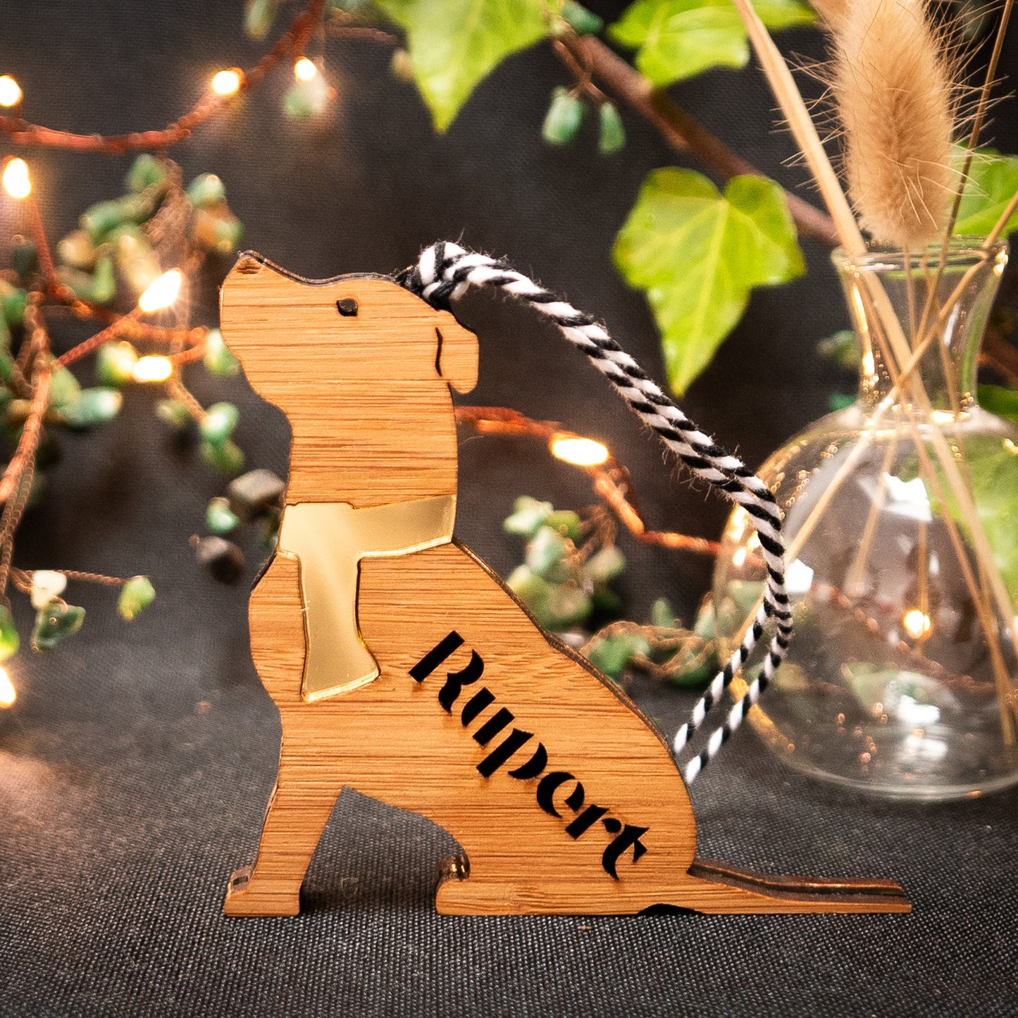 Staffordshire Bull Terrier Hanging Decoration personalised
